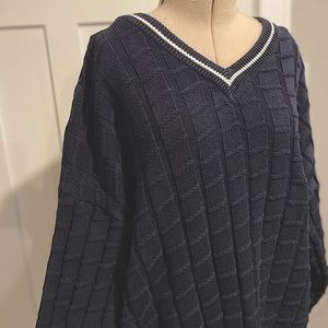 Navy Grandpa Sweater